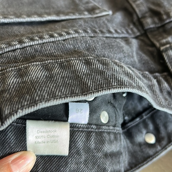 REFORMATION JEANS Dixie High Rise Jean Short Pacific Black Sz 26 - Picture 9 of 9